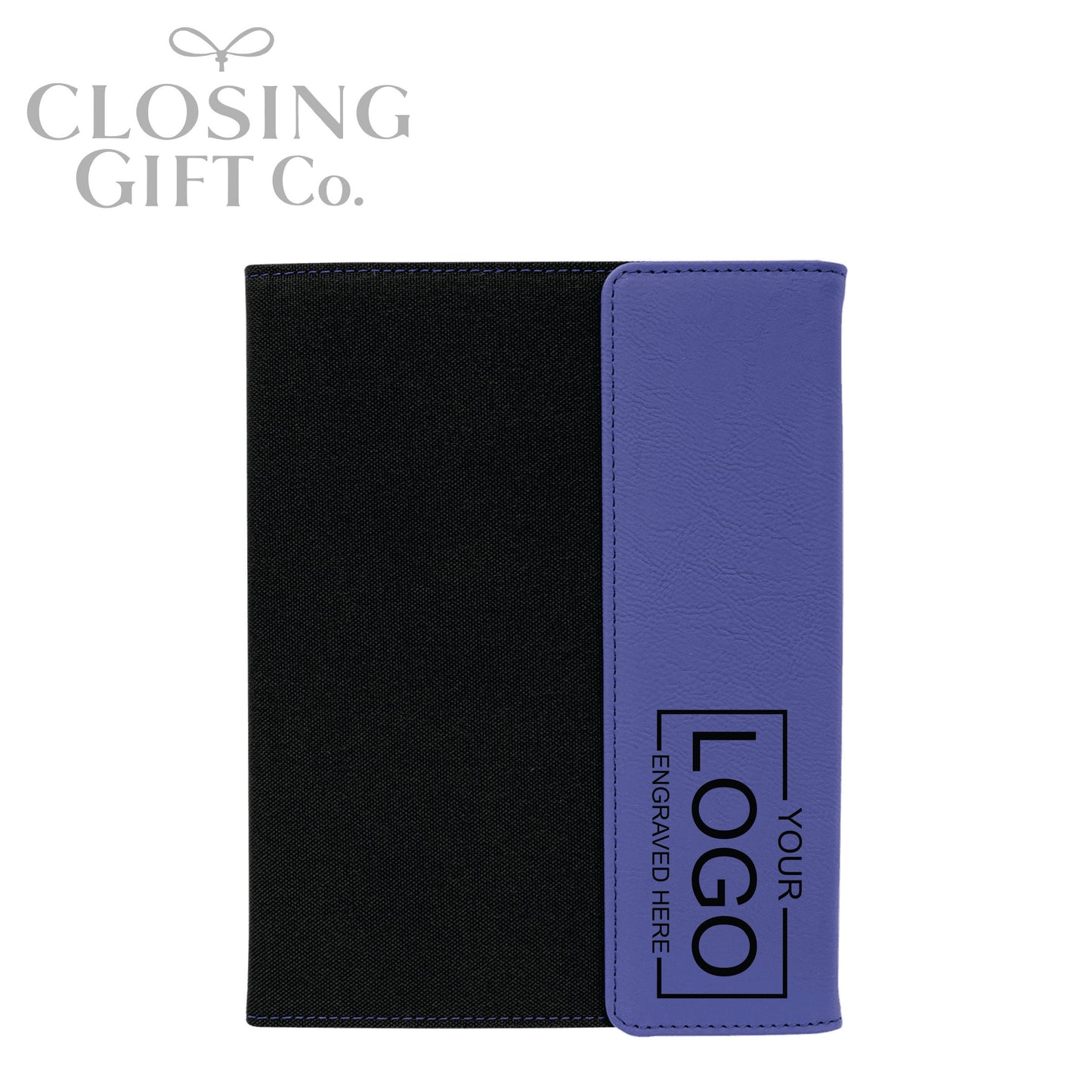 CUSTOM ENGRAVED FOLD-OVER PORTFOLIO WITH NOTEPAD - LARGE