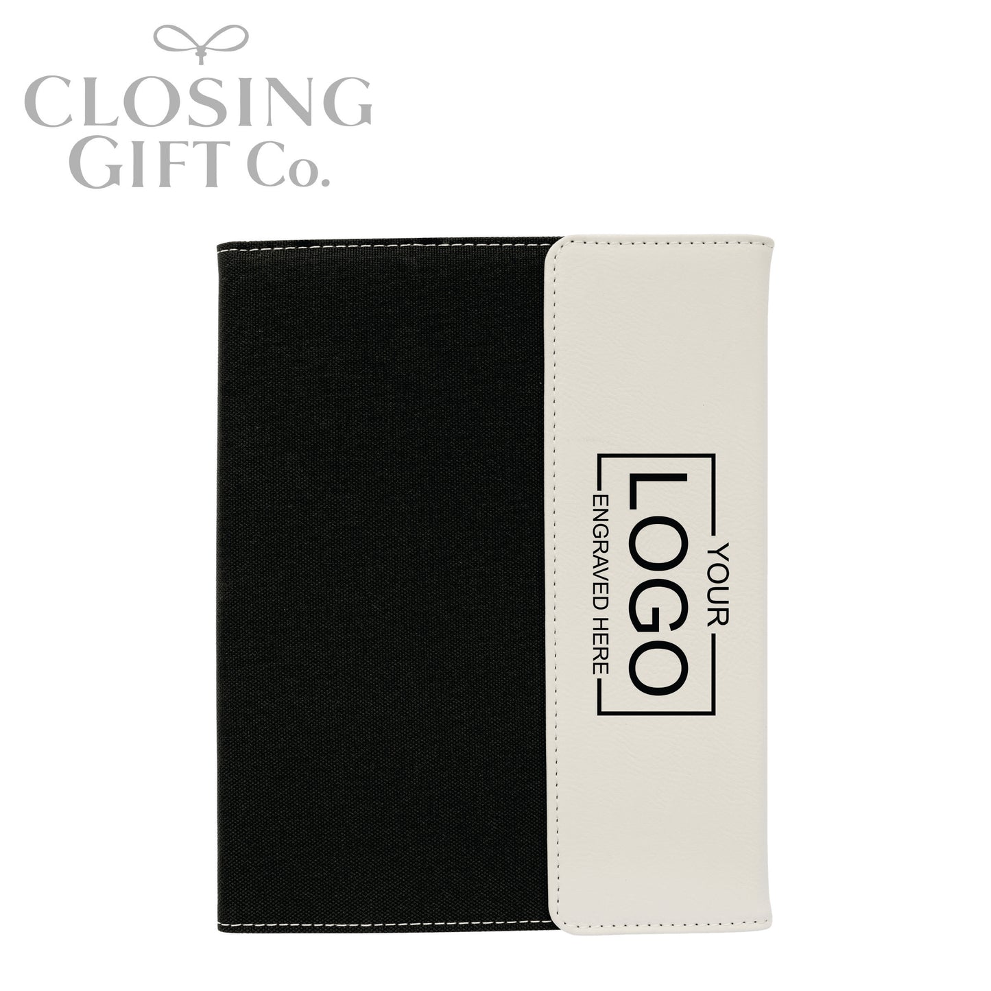 CUSTOM ENGRAVED FOLD-OVER PORTFOLIO WITH NOTEPAD - SMALL