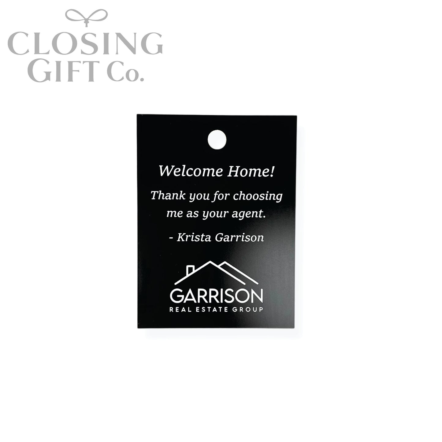 CUSTOM ENGRAVED RECTANGLE SHAPE ACRYLIC GIFT TAG