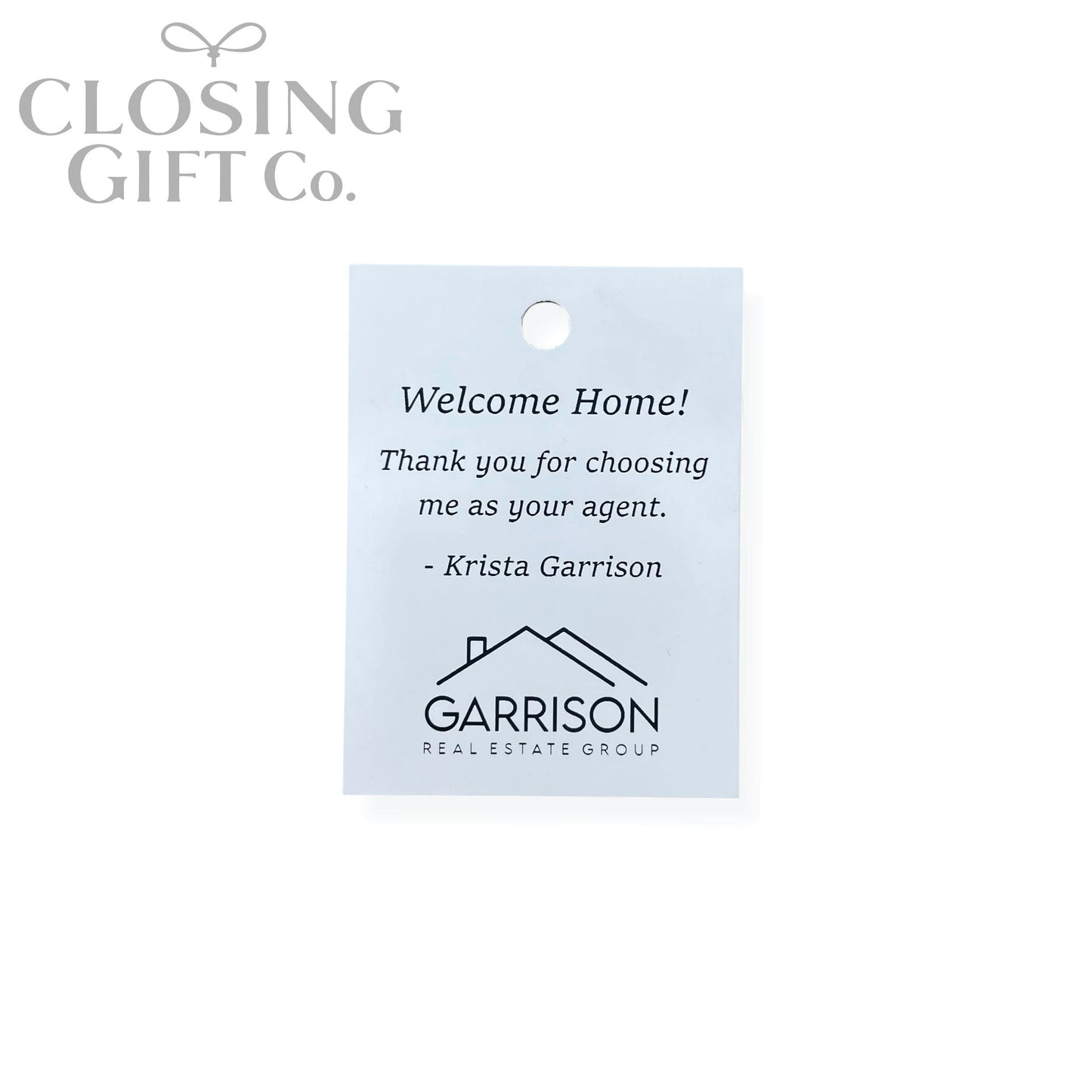 CUSTOM ENGRAVED RECTANGLE SHAPE ACRYLIC GIFT TAG