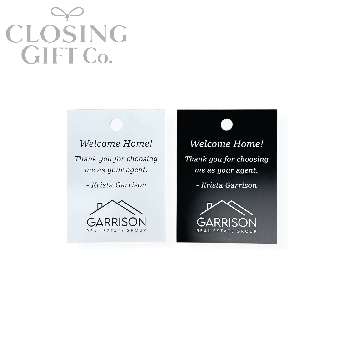 CUSTOM ENGRAVED RECTANGLE SHAPE ACRYLIC GIFT TAG