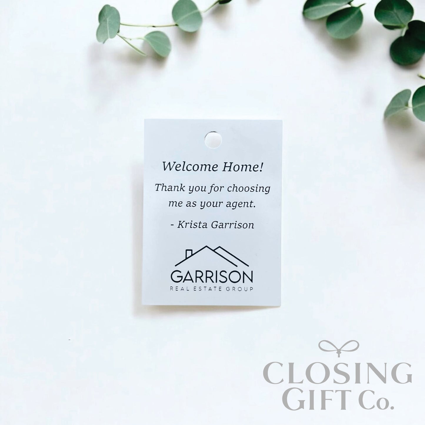CUSTOM ENGRAVED RECTANGLE SHAPE ACRYLIC GIFT TAG
