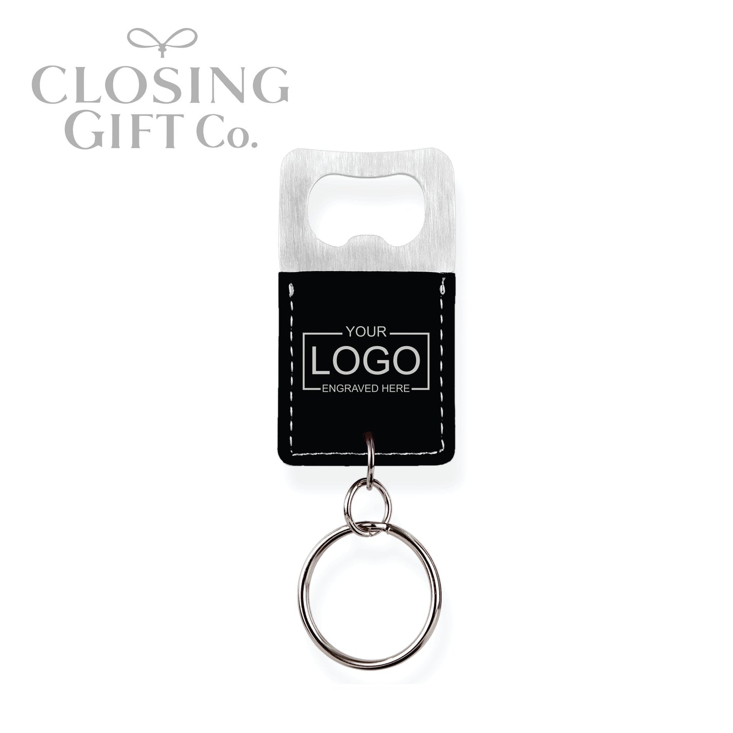 LEATHERETTE KEYCHAIN BOTTLE OPENER