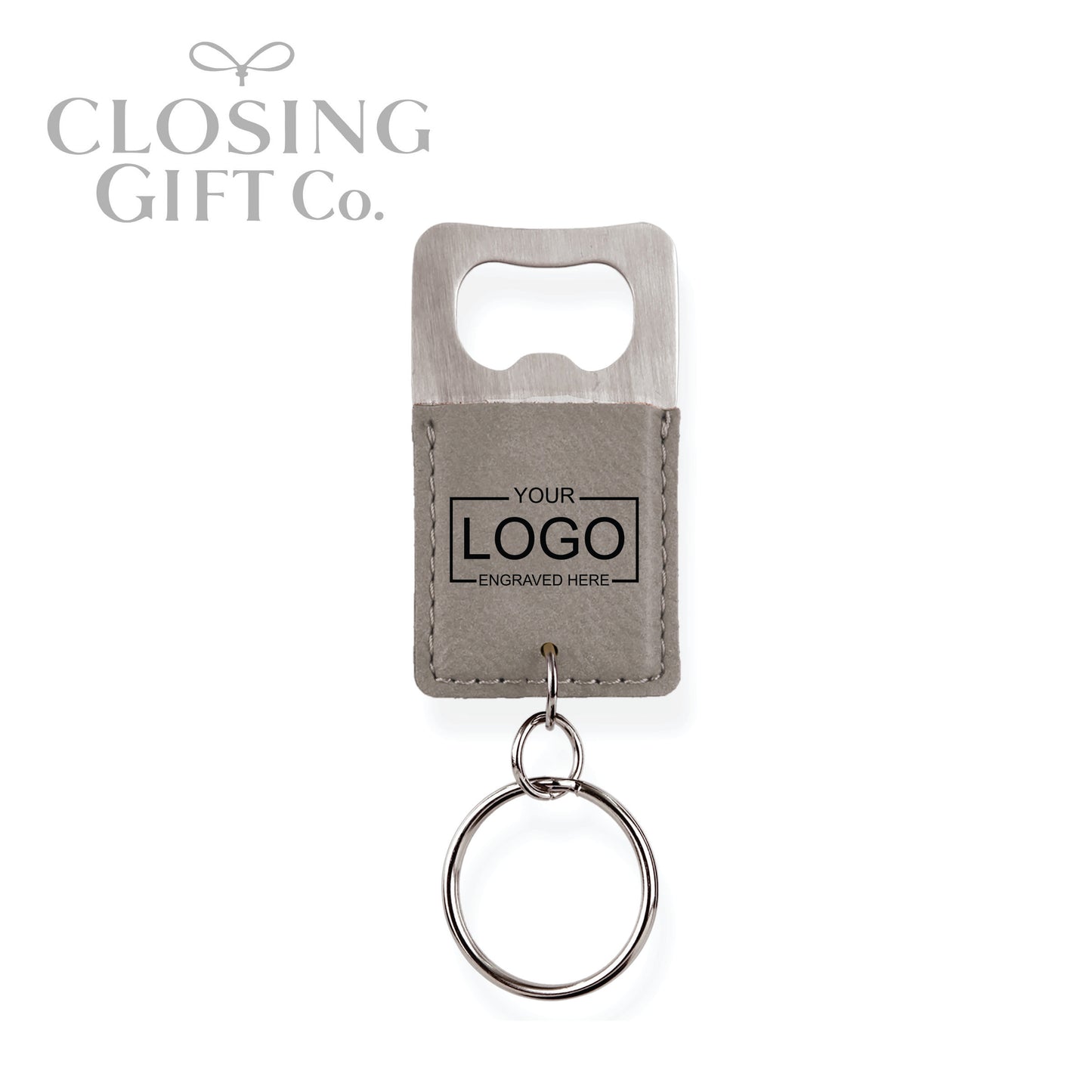 LEATHERETTE KEYCHAIN BOTTLE OPENER