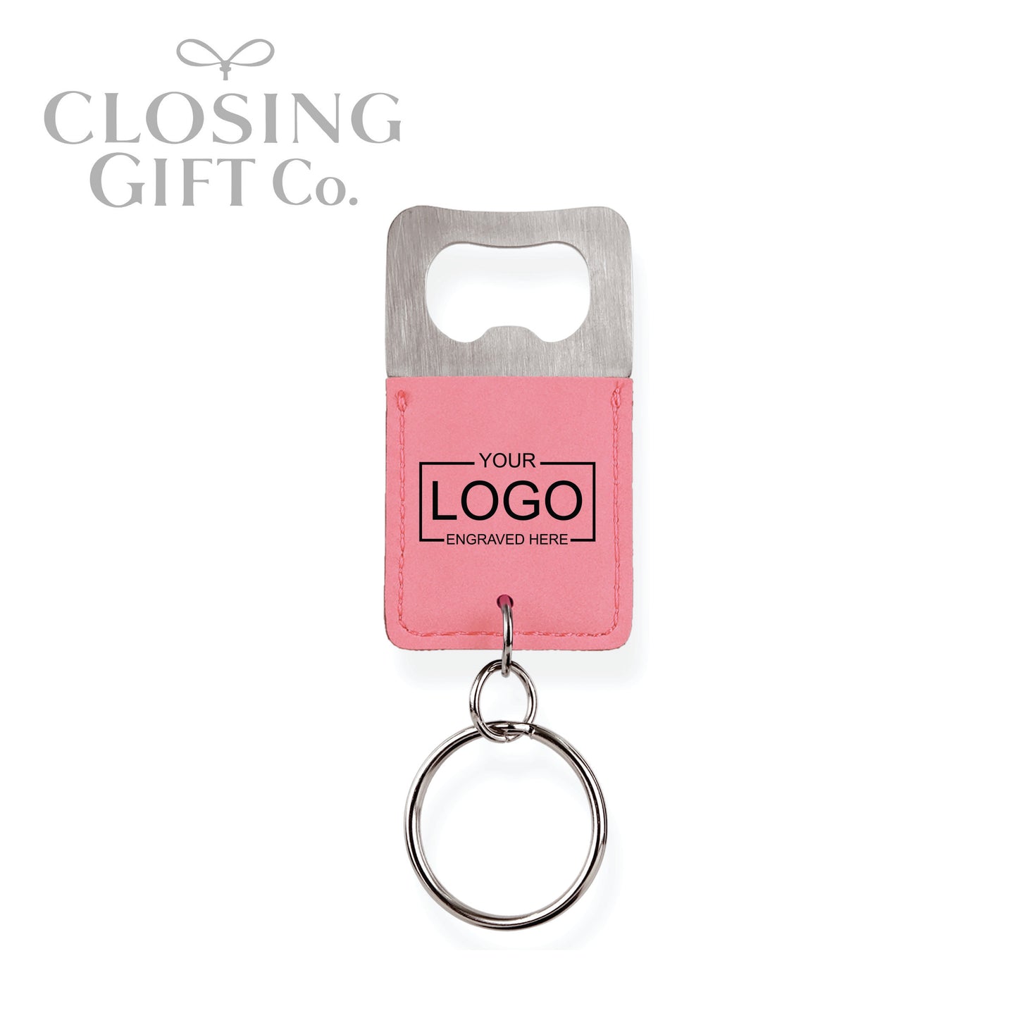 LEATHERETTE KEYCHAIN BOTTLE OPENER