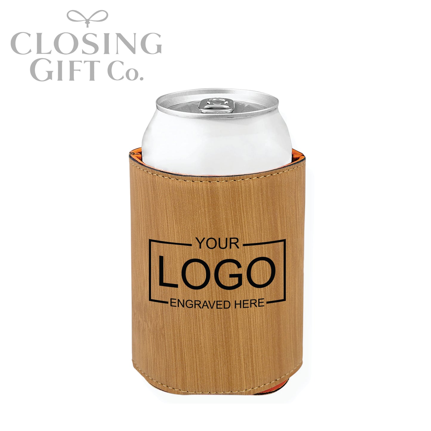 LEATHERETTE BEVERAGE HOLDER - ENGRAVED WITH YOUR LOGO