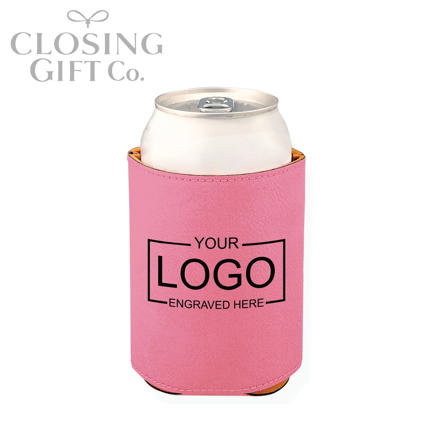 LEATHERETTE BEVERAGE HOLDER - ENGRAVED WITH YOUR LOGO