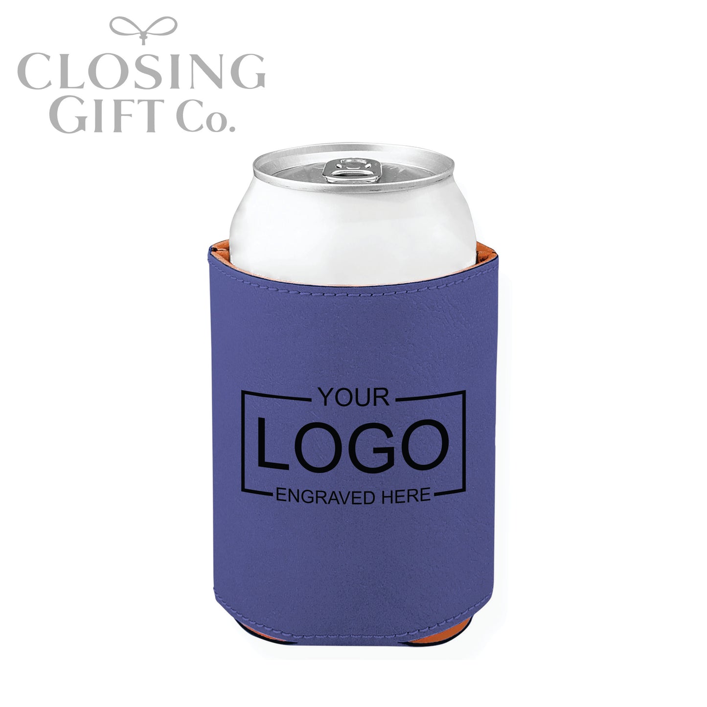 LEATHERETTE BEVERAGE HOLDER - ENGRAVED WITH YOUR LOGO
