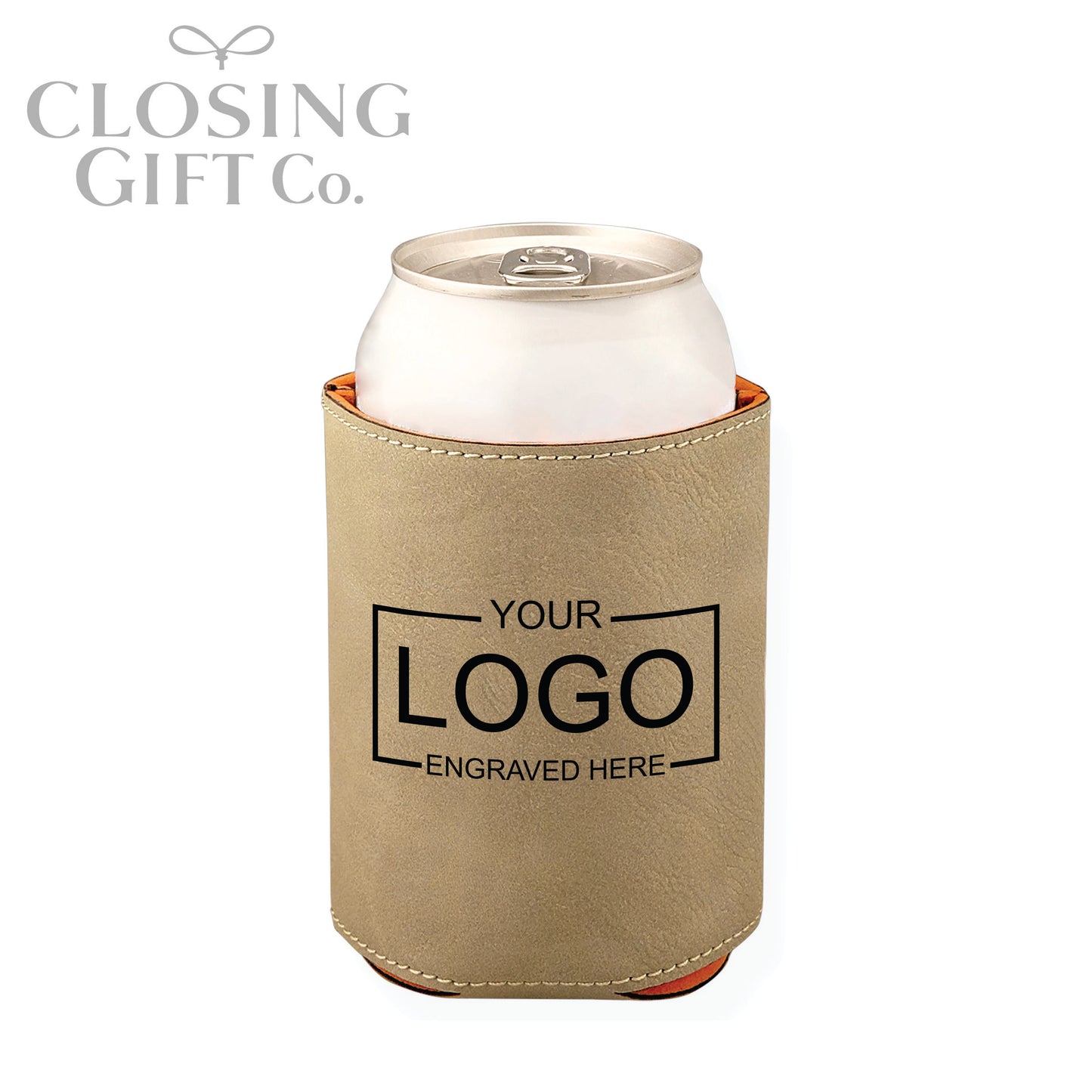 LEATHERETTE BEVERAGE HOLDER - ENGRAVED WITH YOUR LOGO