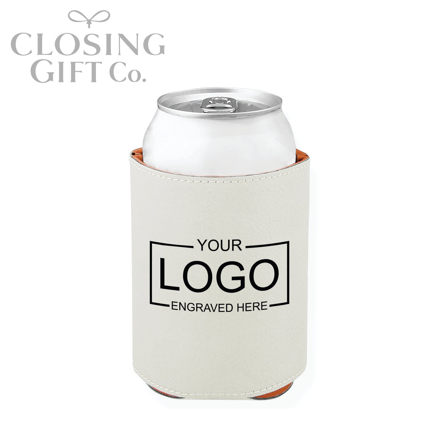 LEATHERETTE BEVERAGE HOLDER - ENGRAVED WITH YOUR LOGO