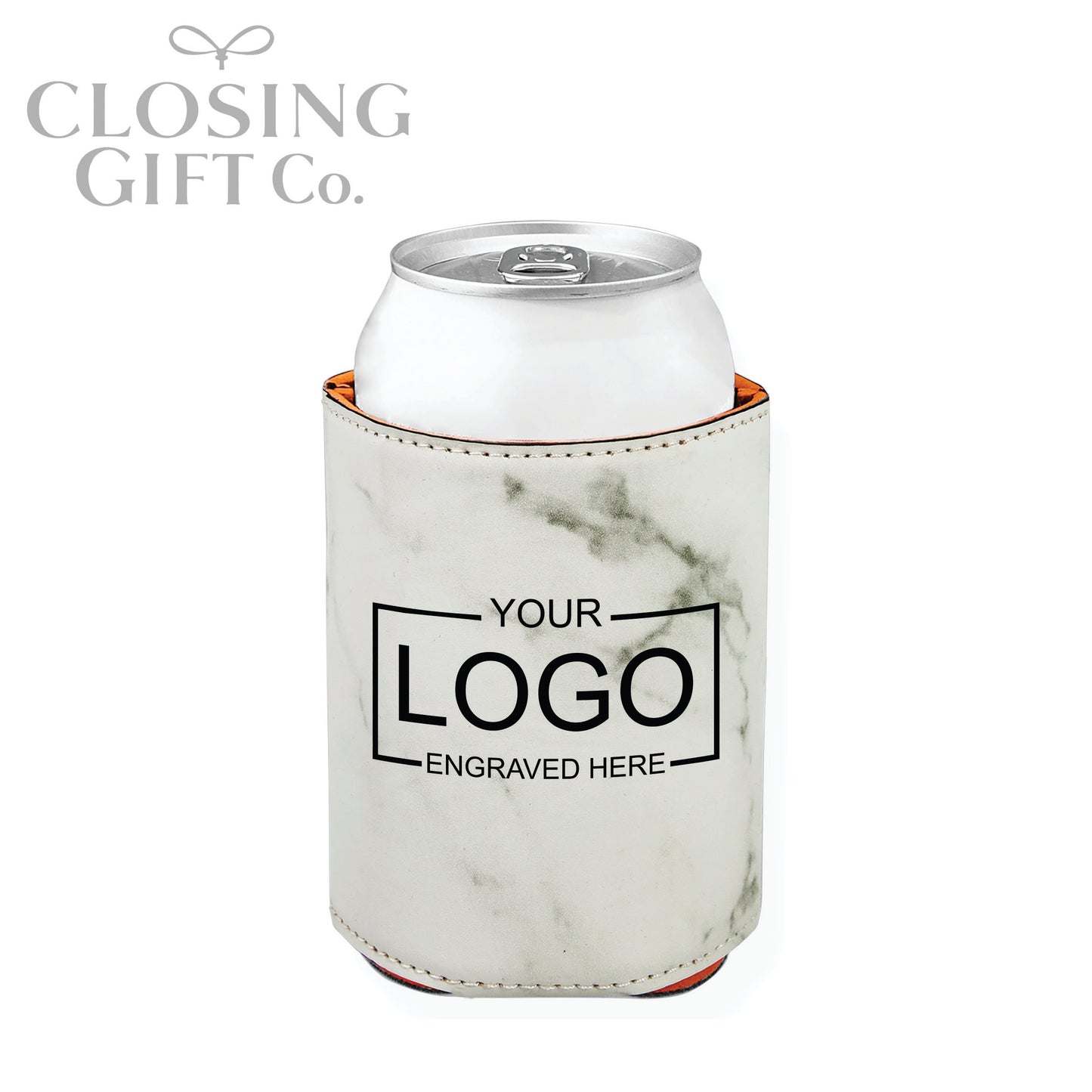 LEATHERETTE BEVERAGE HOLDER - ENGRAVED WITH YOUR LOGO