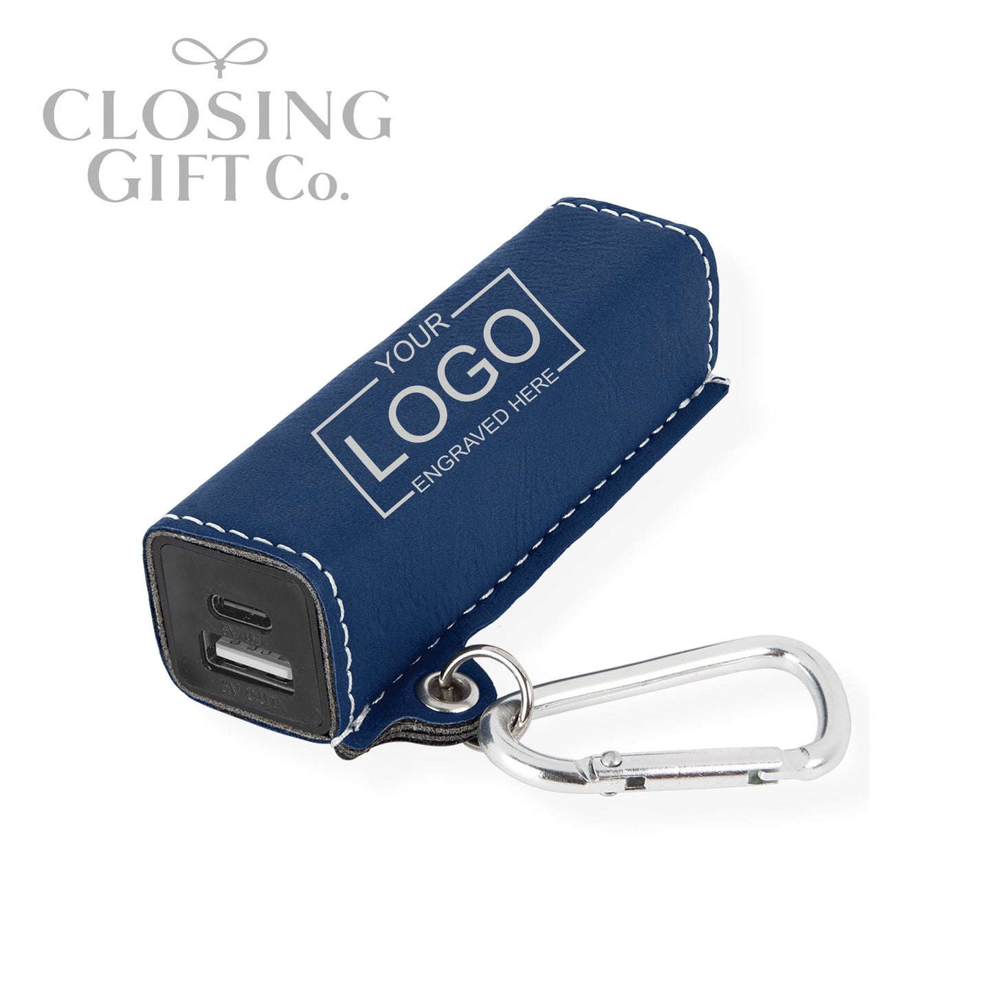 LEATHERETTE POWER BANK WITH USB-C CORD