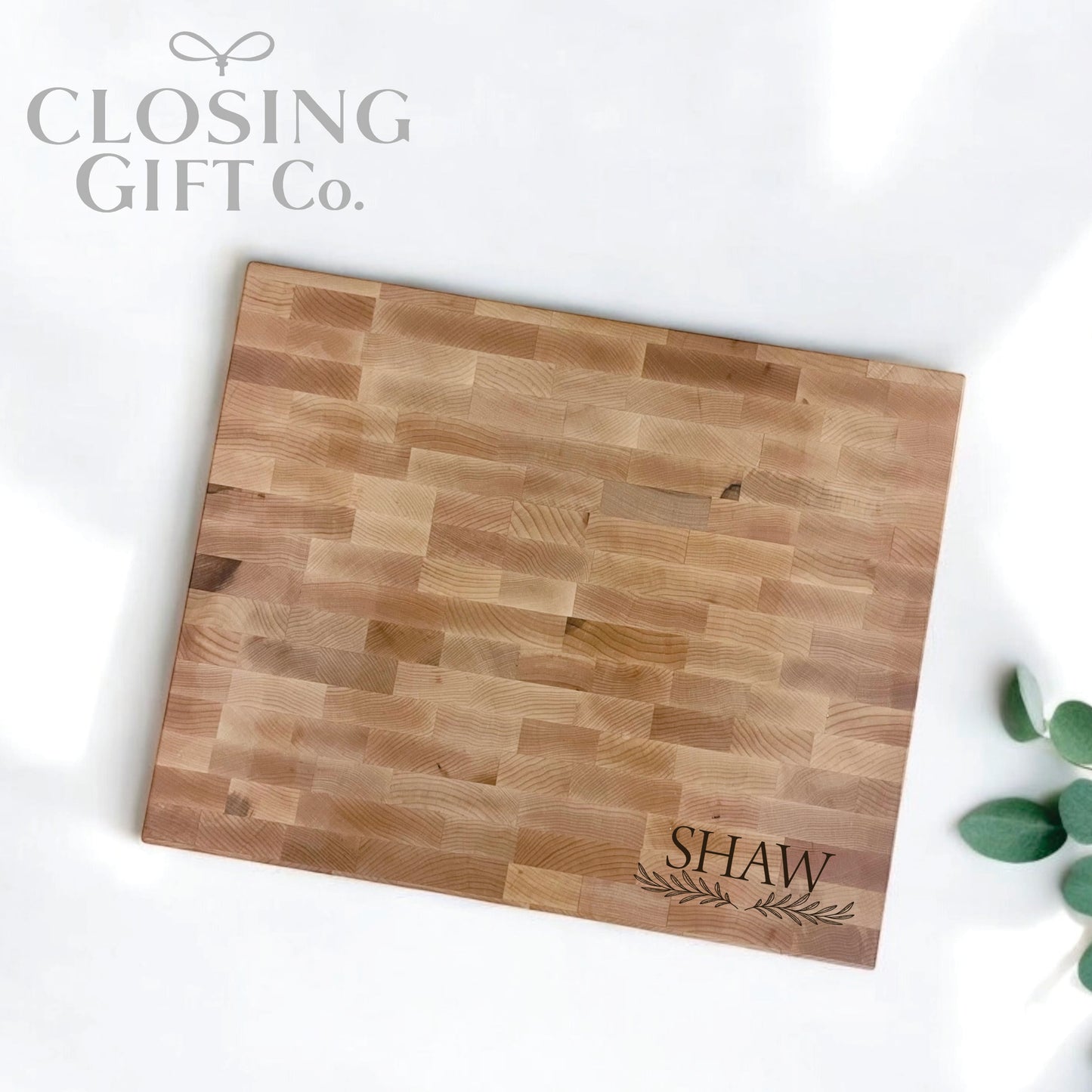 Personalized Maple Butcher Block Cutting Board | Engraved Realtor Closing Gift | Housewarming Gift
