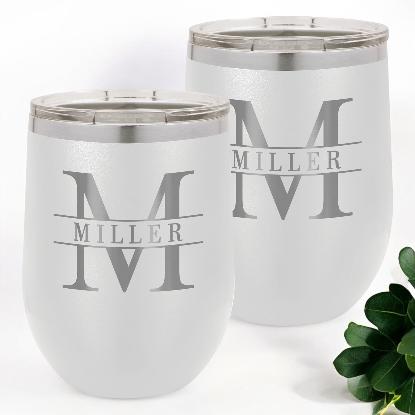 CUSTOM CLOSING GIFT BASKET SET - ACACIA WOOD & MARBLE (WINE TUMBLERS)
