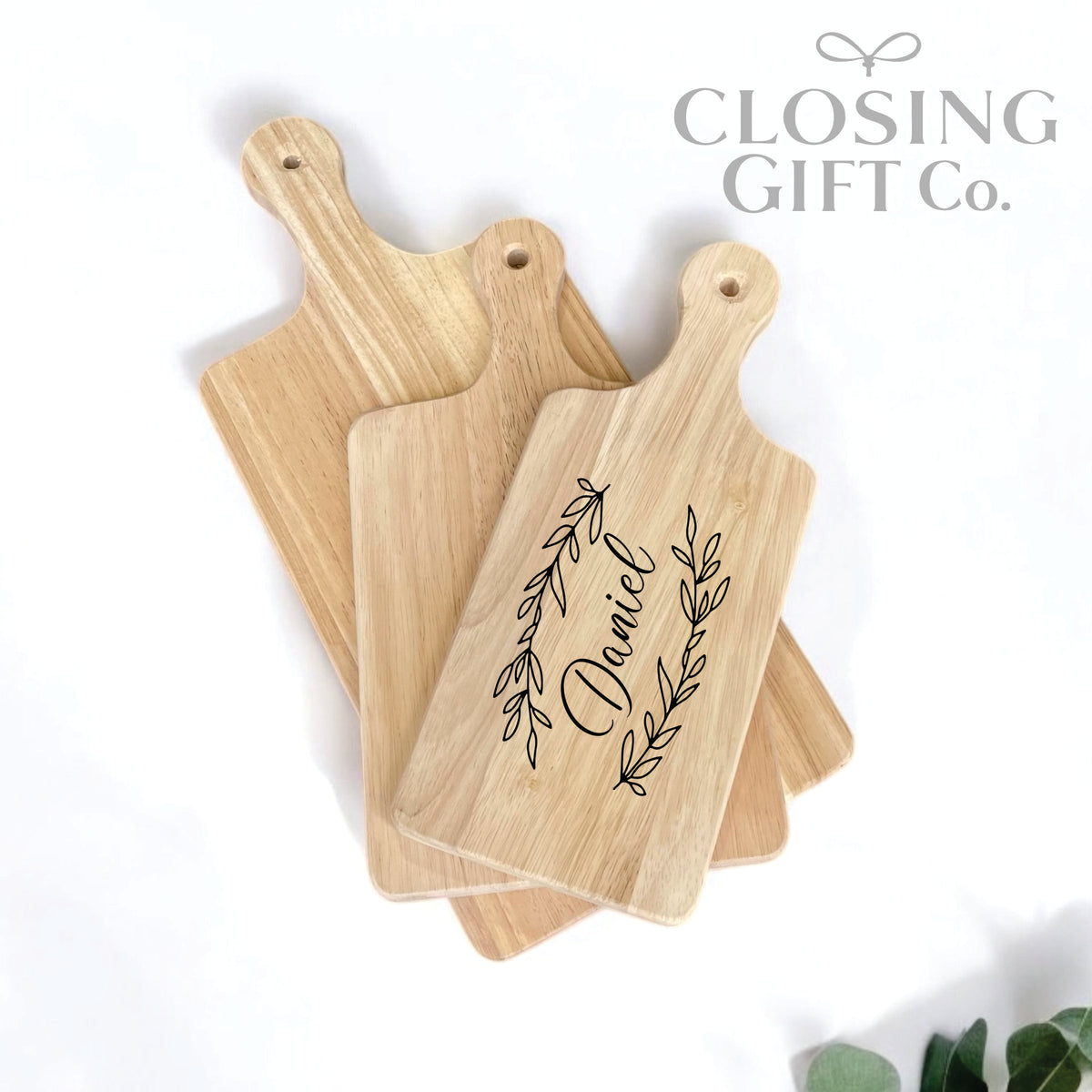 Personalized Rubberwood Cutting Board | Engraved Realtor Closing Gift | Housewarming Gift
