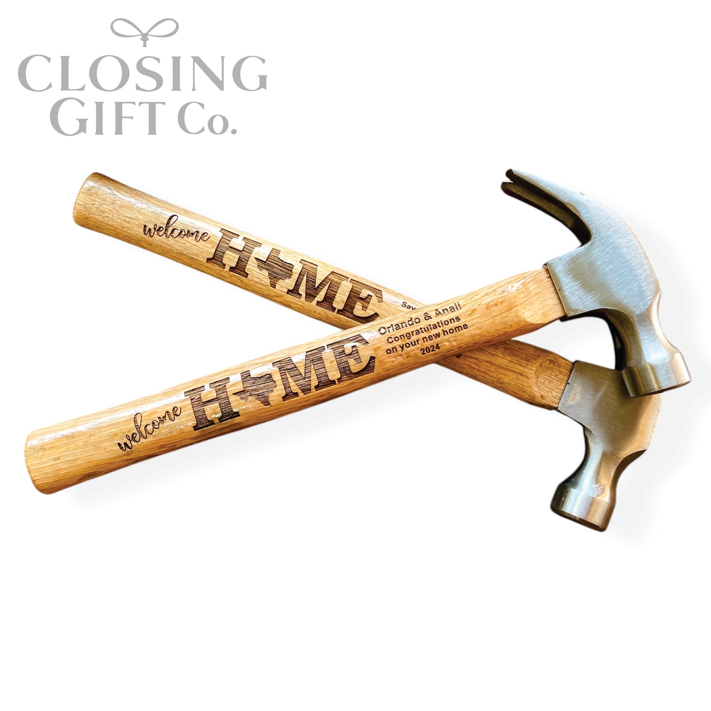 CUSTOM ENGRAVED "WELCOME HOME" STATE HAMMER
