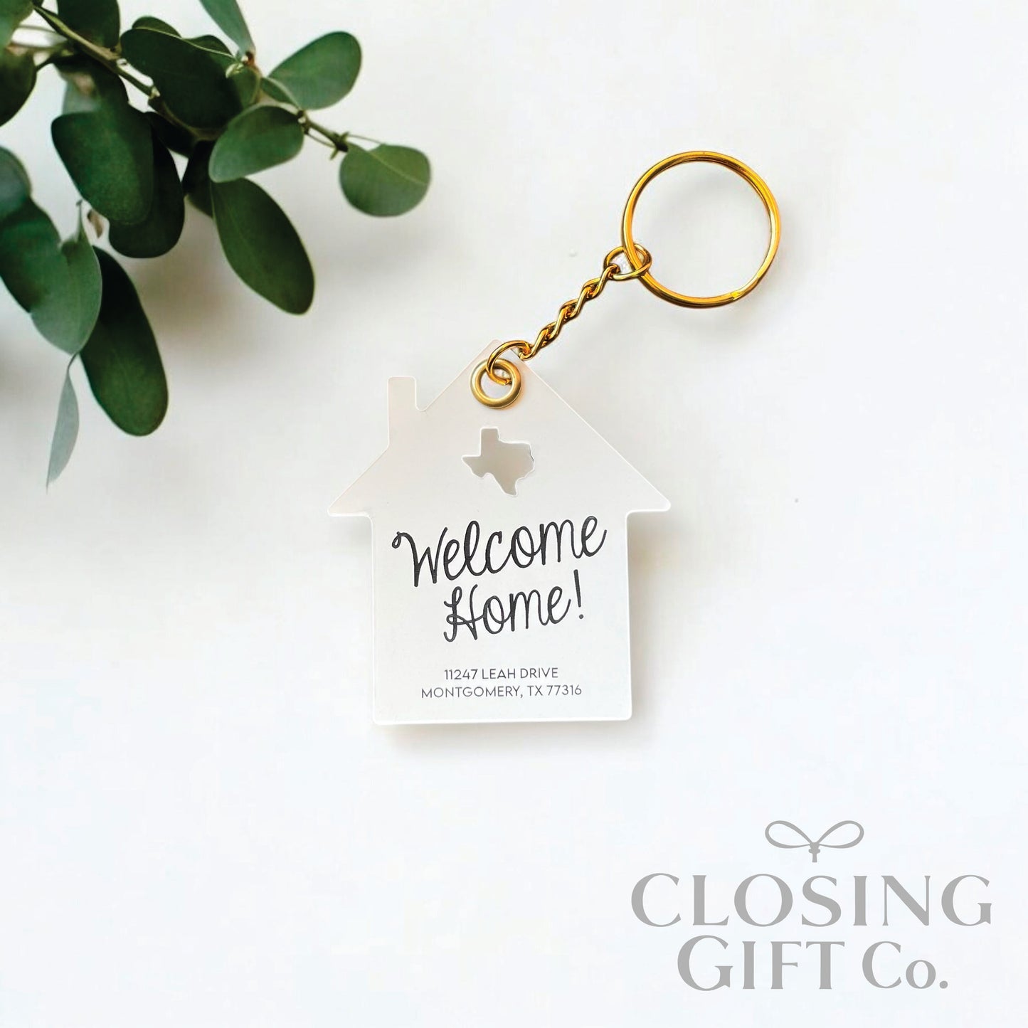 CUSTOM "WELCOME HOME" WITH STATE SHAPE AND ADDRESS