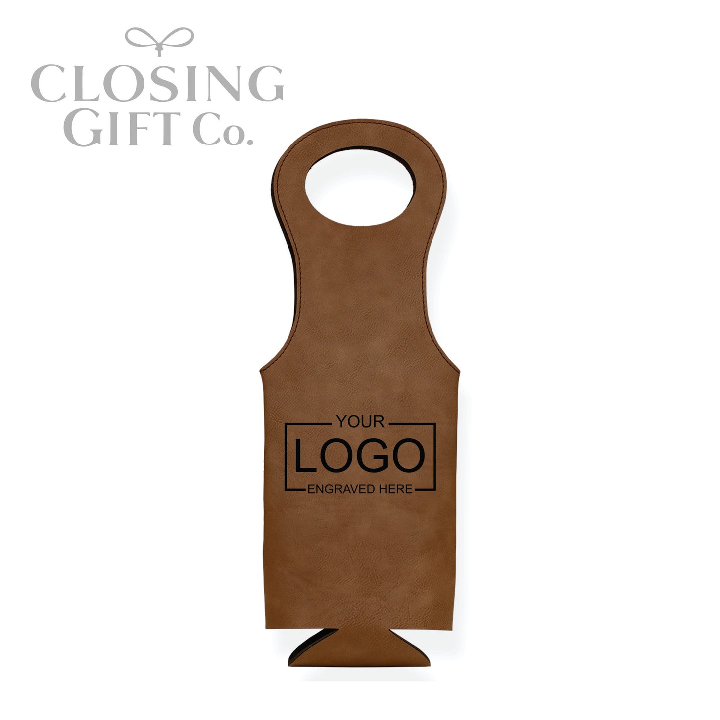 LEATHERETTE WINE BOTTLE BAG