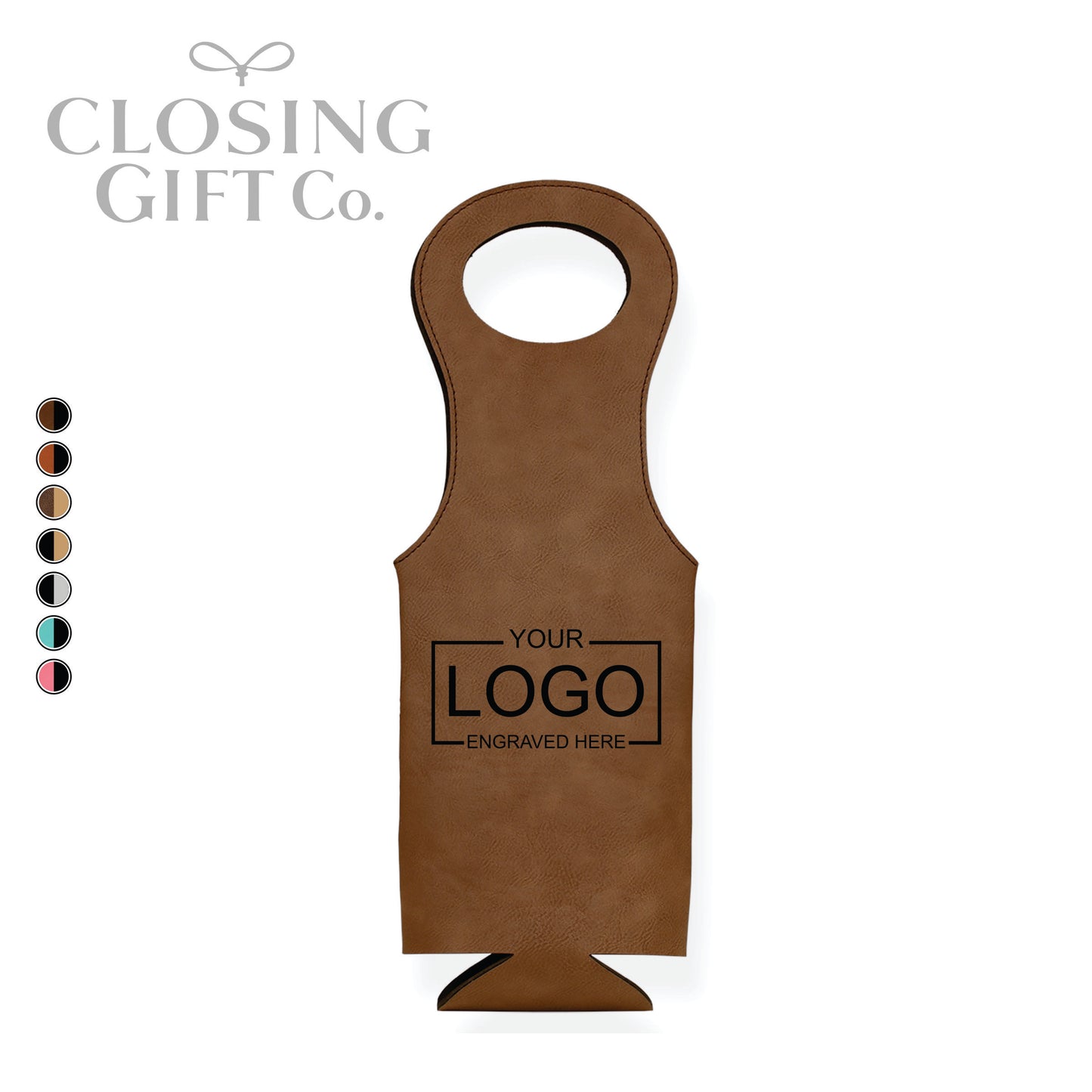 LEATHERETTE WINE BOTTLE BAG