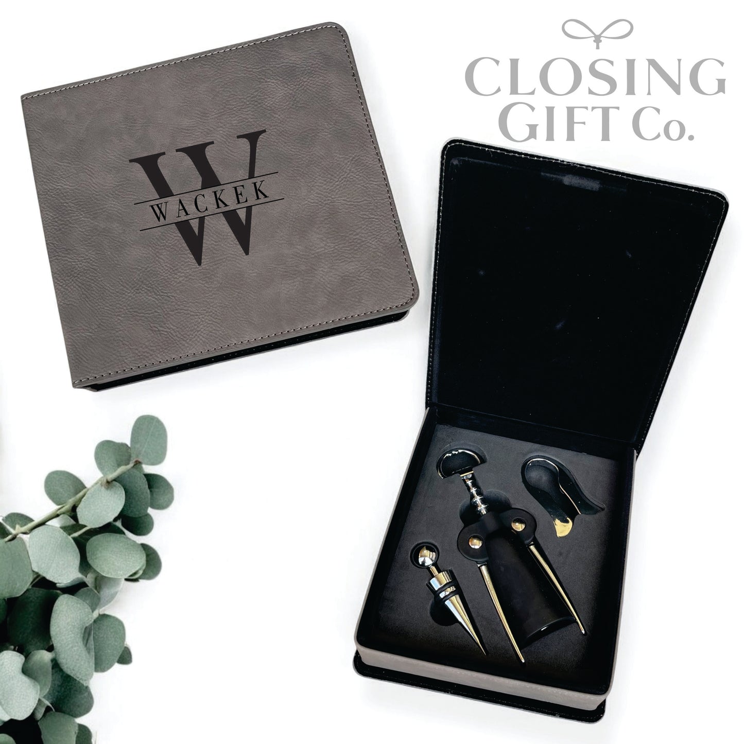 CUSTOM CLOSING GIFT BASKET SET - WINE TOOL BASKET