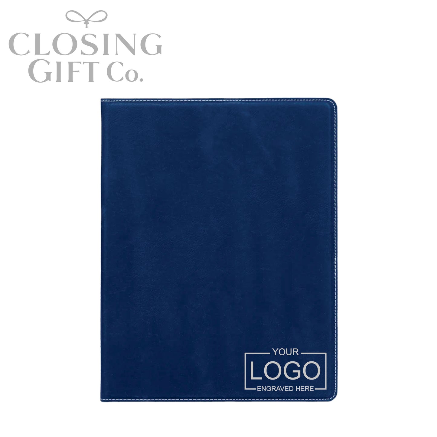CUSTOM ENGRAVED ZIPPER PORTFOLIO WITH NOTEPAD