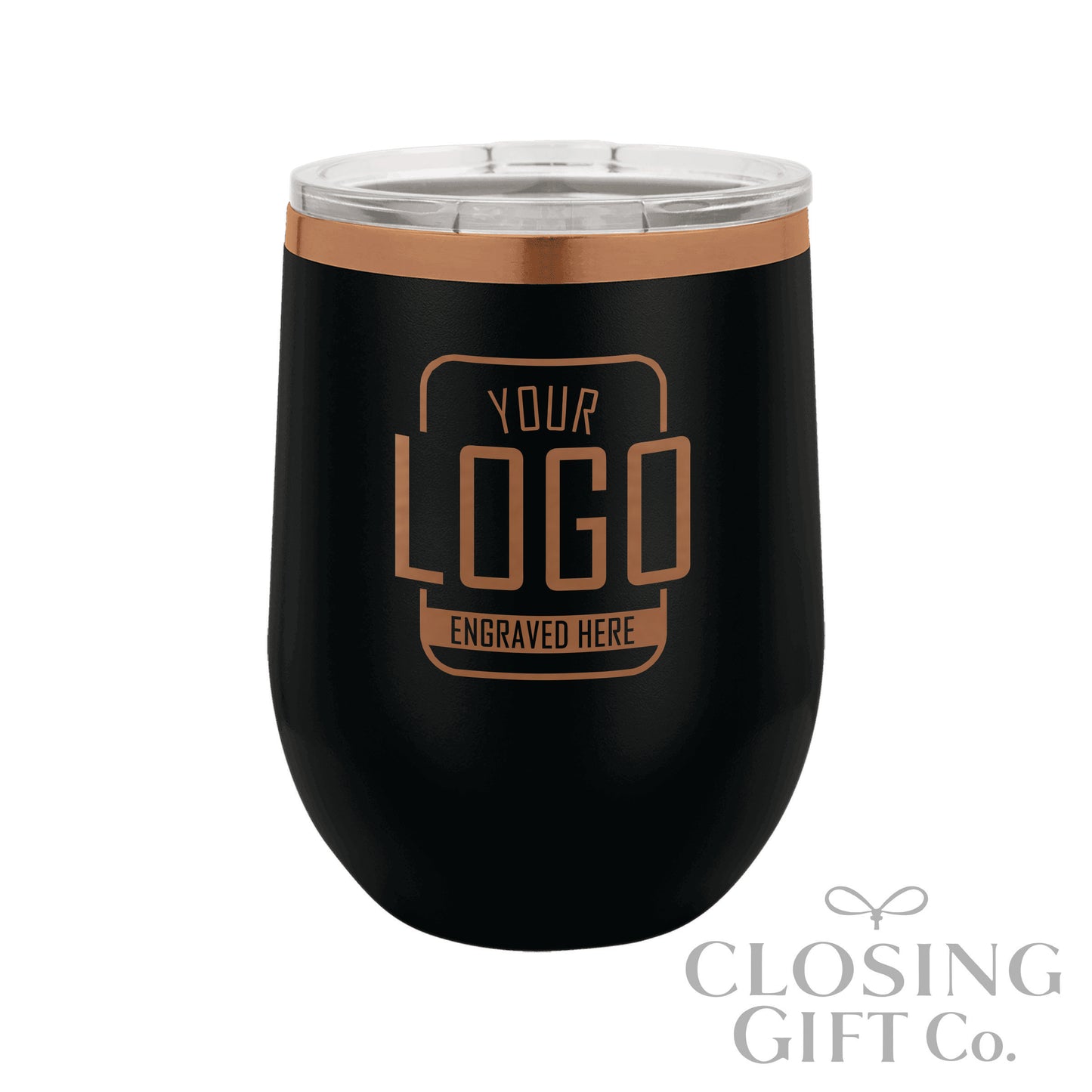 12oz. Stemless Wine Tumbler - Rose Gold Collection