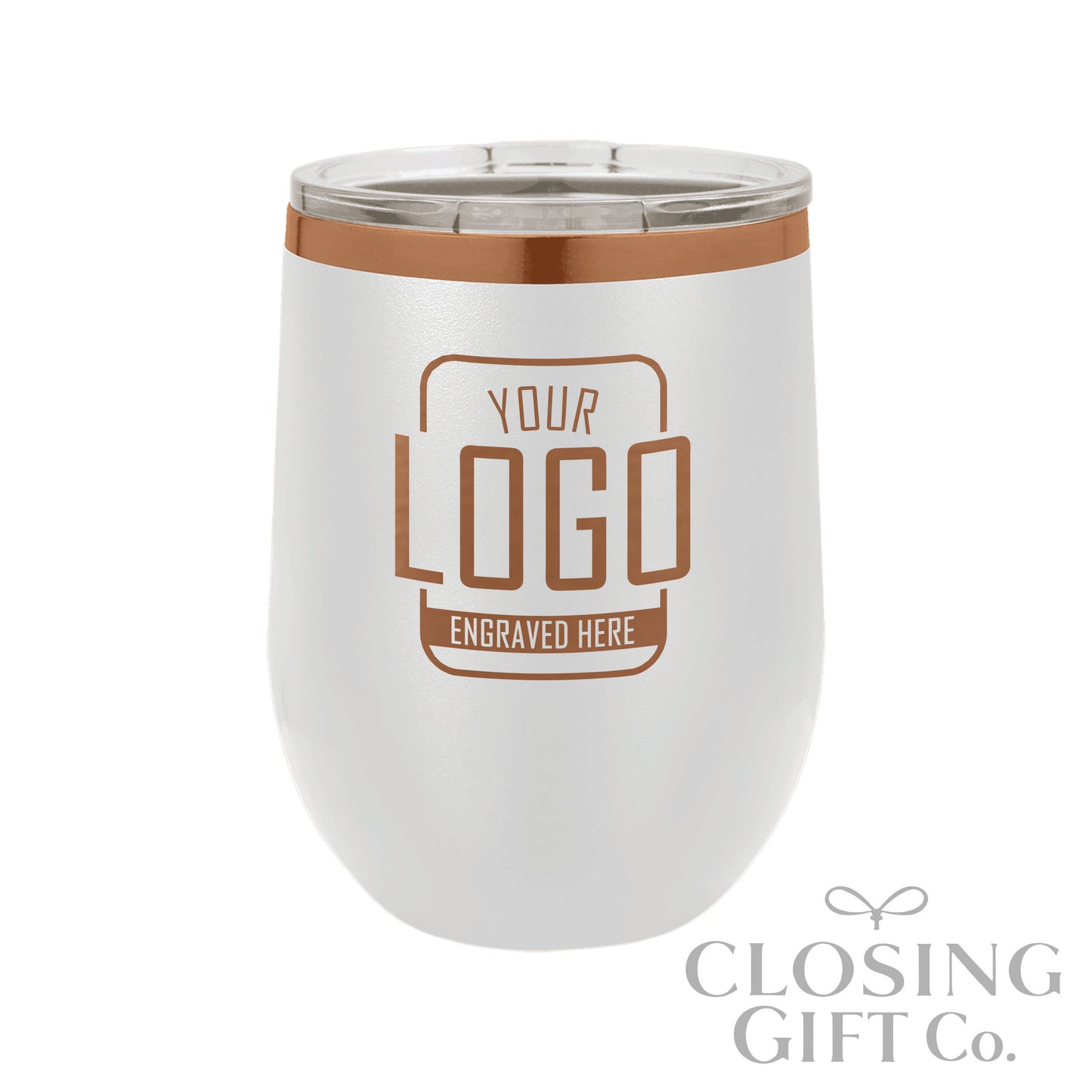 12oz. Stemless Wine Tumbler - Rose Gold Collection