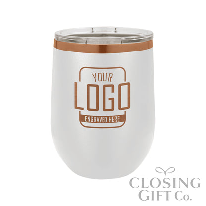 12oz. Stemless Wine Tumbler - Rose Gold Collection