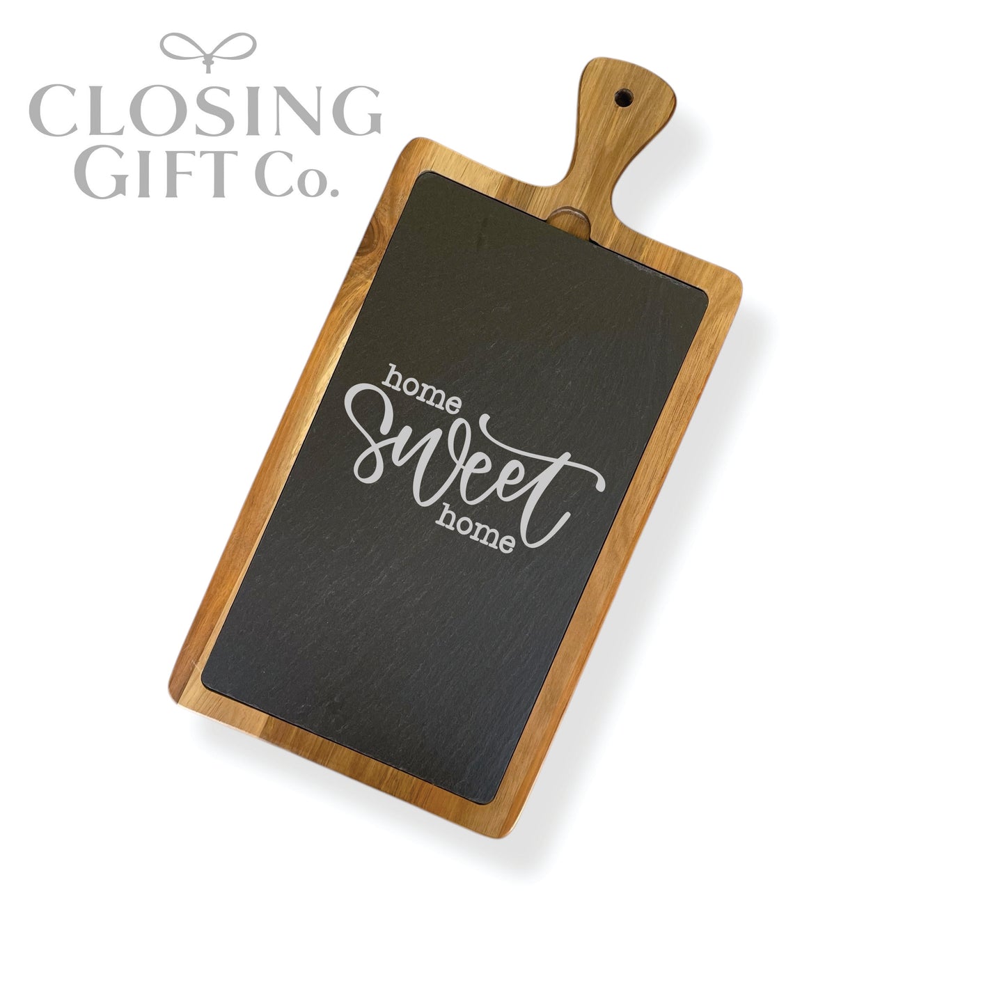 LARGE ACACIA WOOD & SLATE CUTTING BOARD IN BULK - BUY MORE / SAVE MORE!
