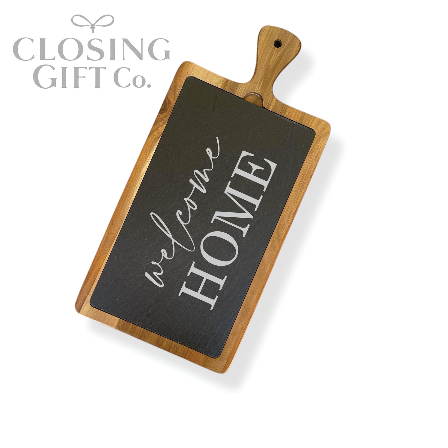 LARGE ACACIA WOOD & SLATE CUTTING BOARD IN BULK - BUY MORE / SAVE MORE!