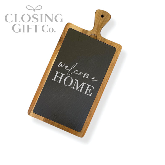 LARGE ACACIA WOOD & SLATE CUTTING BOARD IN BULK - BUY MORE / SAVE MORE!