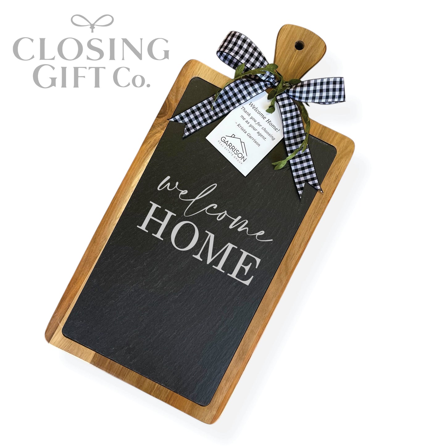LARGE ACACIA WOOD & SLATE CUTTING BOARD IN BULK - BUY MORE / SAVE MORE!