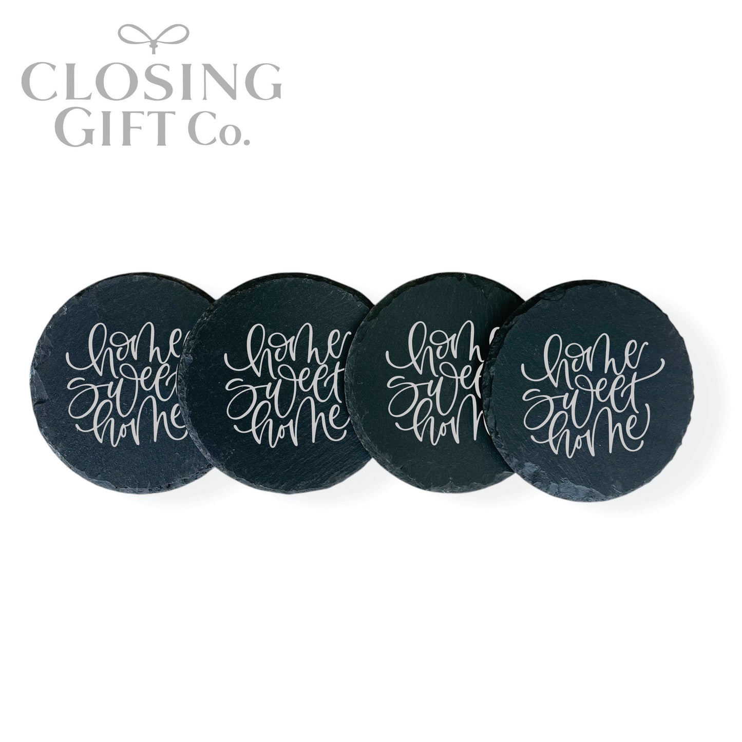 ROUND SLATE COASTER SET IN BULK - BUY MORE / SAVE MORE!
