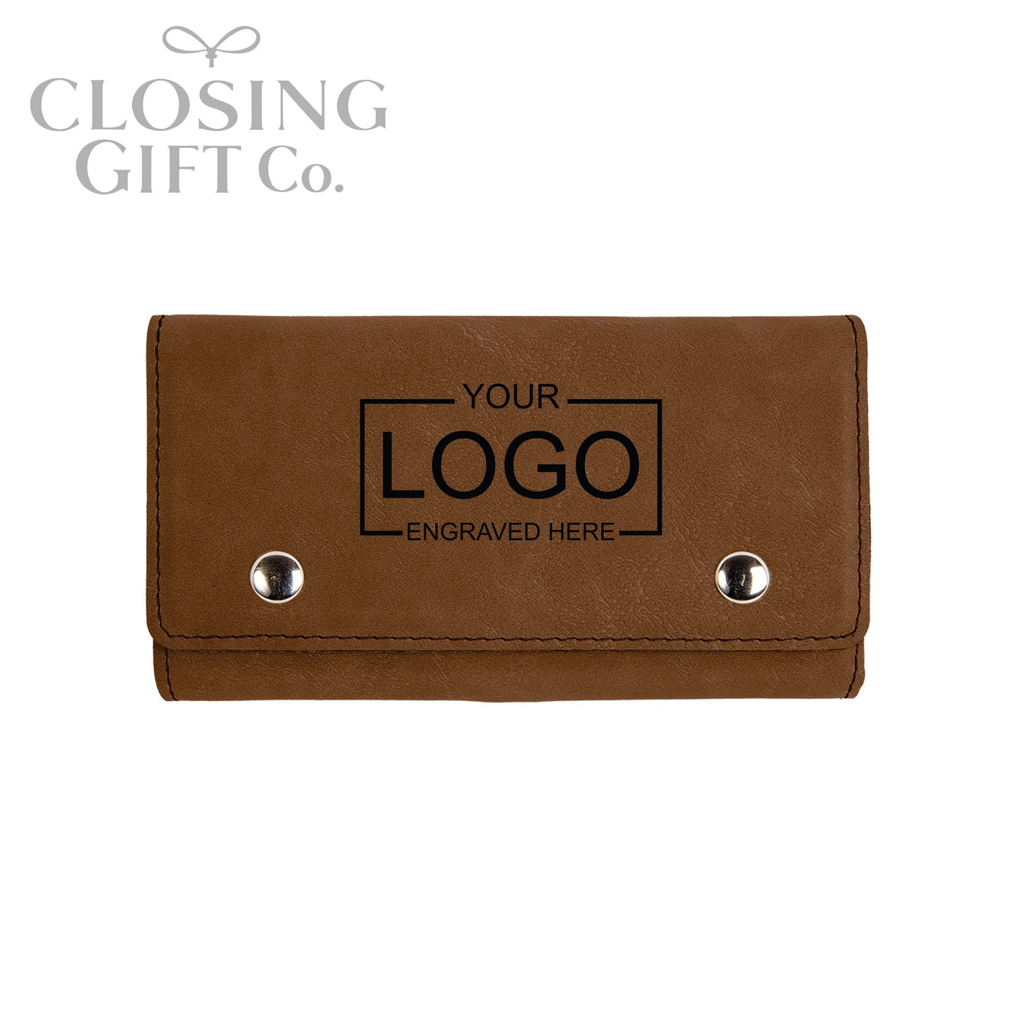 CARD DECK & DICE SET IN CUSTOM ENGRAVED SNAP CASE - ENGRAVED WITH YOUR LOGO
