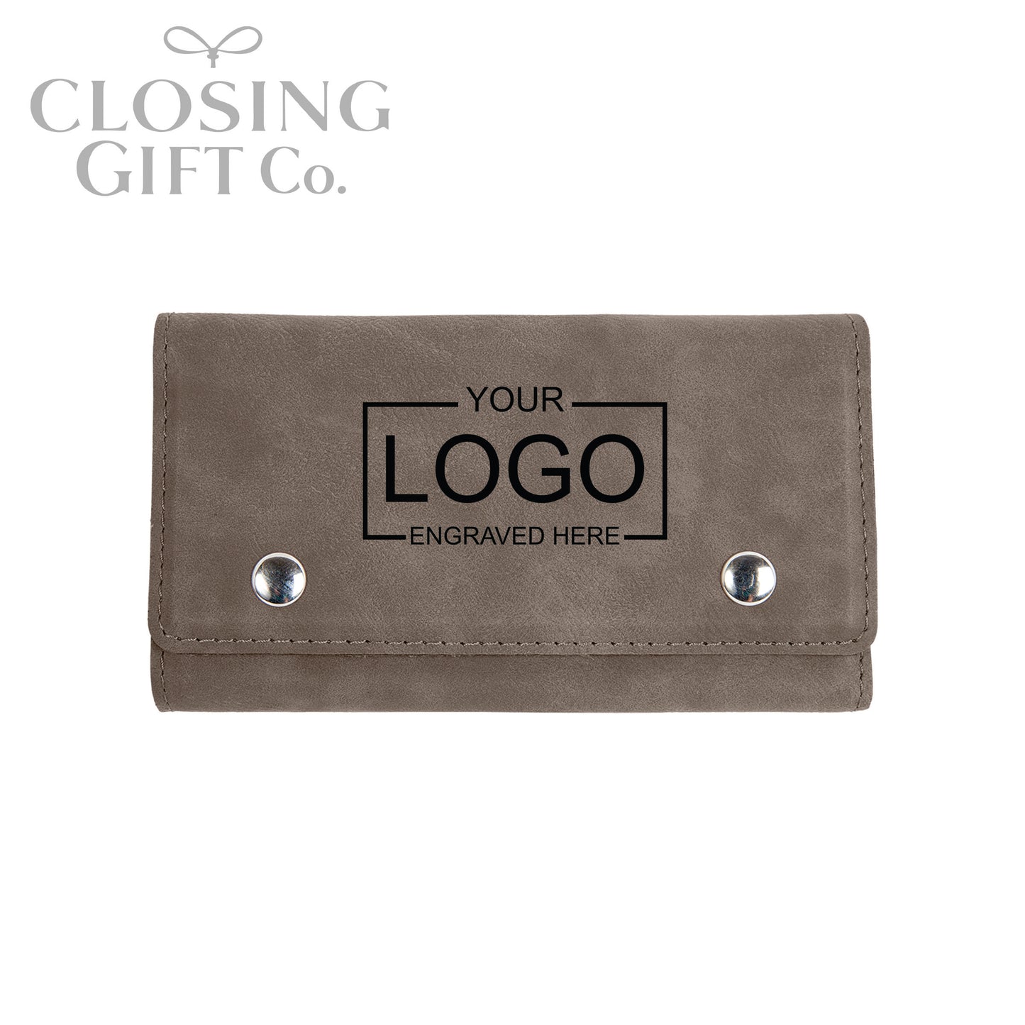 CARD DECK & DICE SET IN CUSTOM ENGRAVED SNAP CASE - ENGRAVED WITH YOUR LOGO