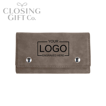 CARD DECK & DICE SET IN CUSTOM ENGRAVED SNAP CASE - ENGRAVED WITH YOUR LOGO