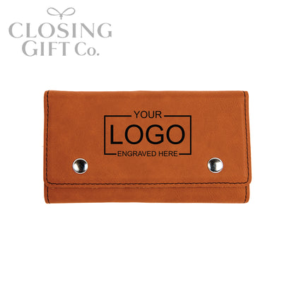 CARD DECK & DICE SET IN CUSTOM ENGRAVED SNAP CASE - ENGRAVED WITH YOUR LOGO
