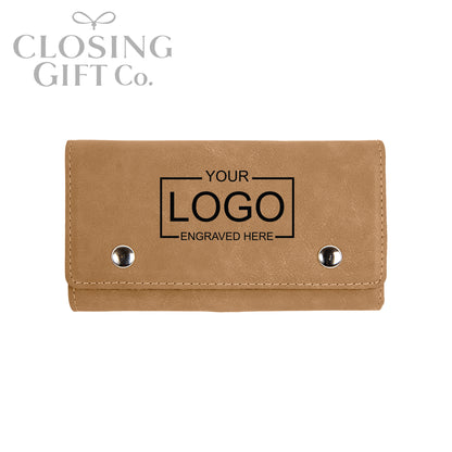 CARD DECK & DICE SET IN CUSTOM ENGRAVED SNAP CASE - ENGRAVED WITH YOUR LOGO