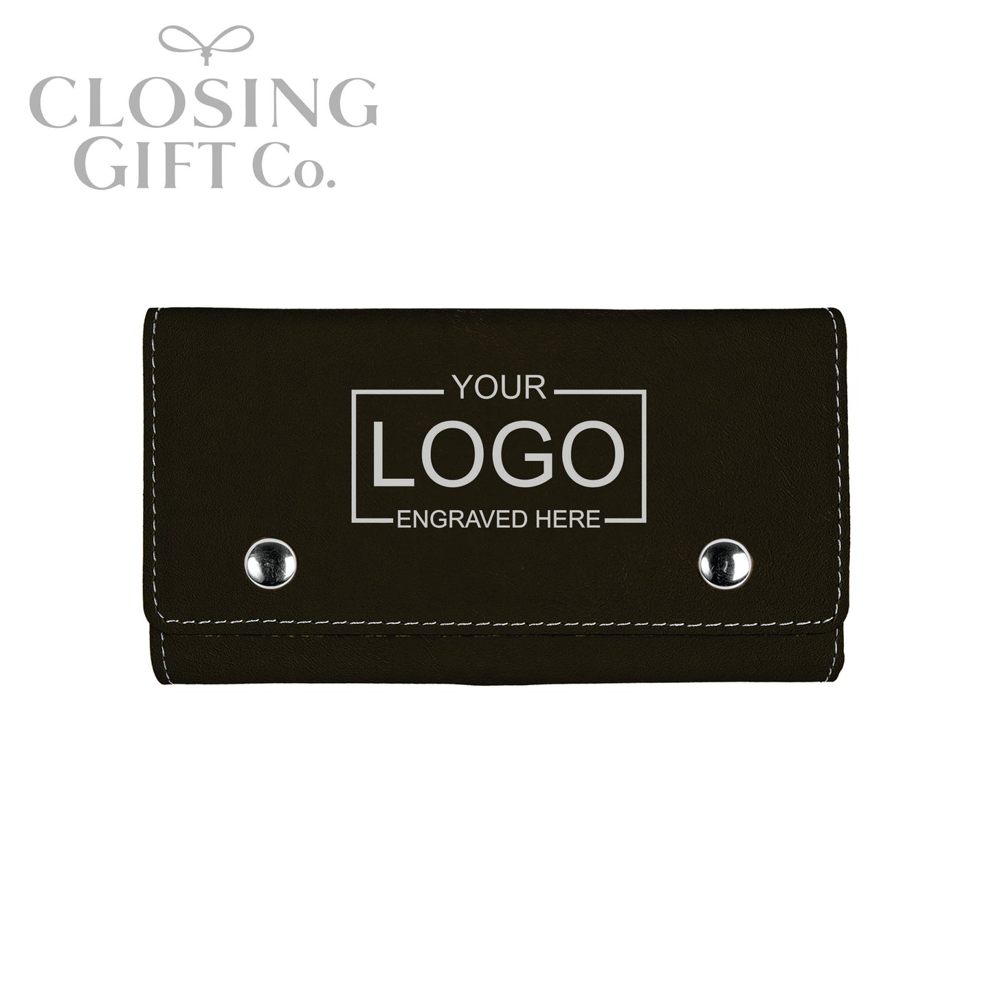 CARD DECK & DICE SET IN CUSTOM ENGRAVED SNAP CASE - ENGRAVED WITH YOUR LOGO
