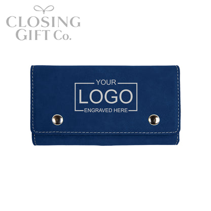CARD DECK & DICE SET IN CUSTOM ENGRAVED SNAP CASE - ENGRAVED WITH YOUR LOGO