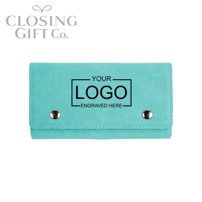 CARD DECK & DICE SET IN CUSTOM ENGRAVED SNAP CASE - ENGRAVED WITH YOUR LOGO