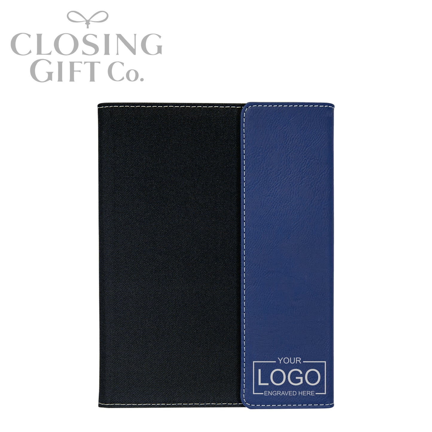 CUSTOM ENGRAVED FOLD-OVER PORTFOLIO WITH NOTEPAD - LARGE