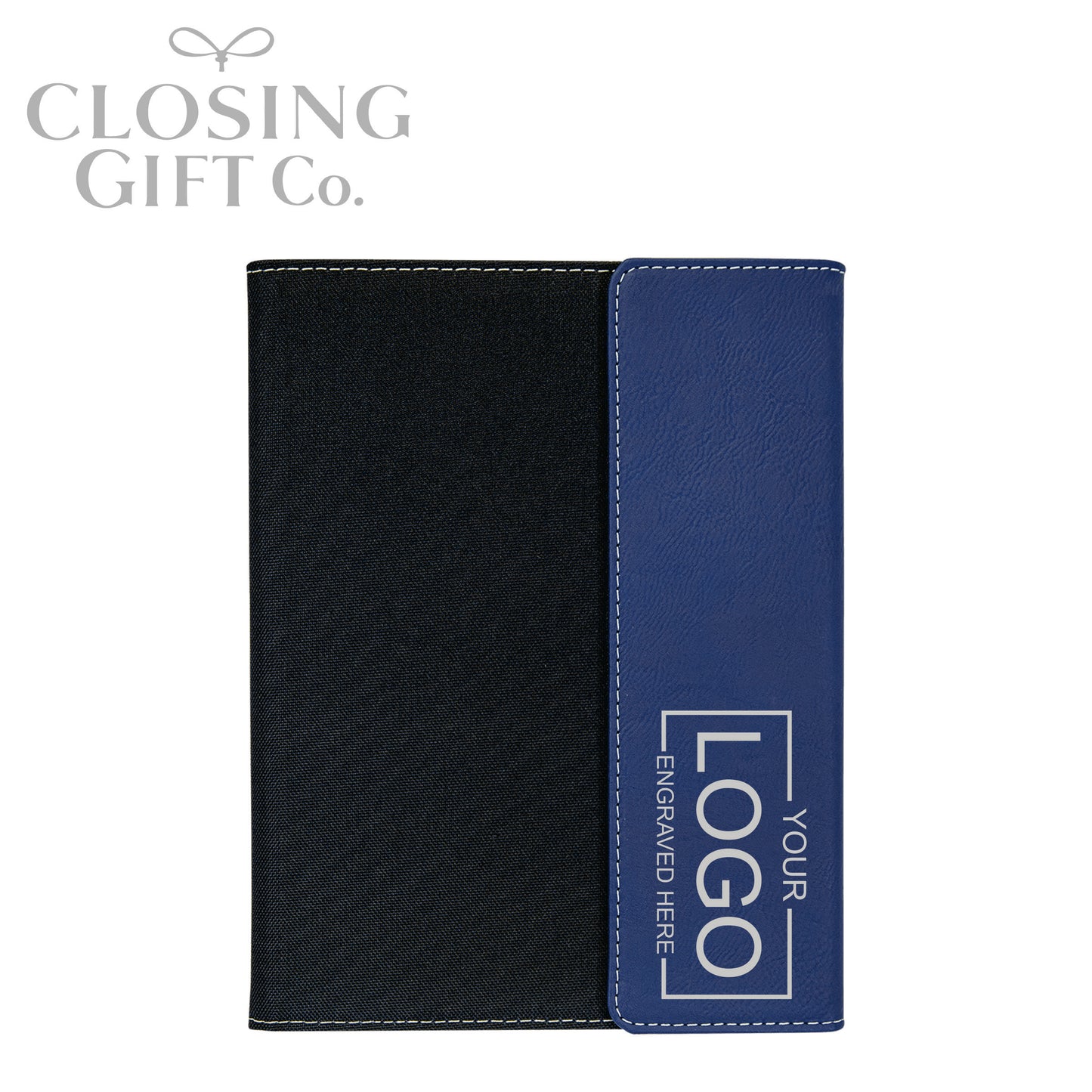 CUSTOM ENGRAVED FOLD-OVER PORTFOLIO WITH NOTEPAD - LARGE