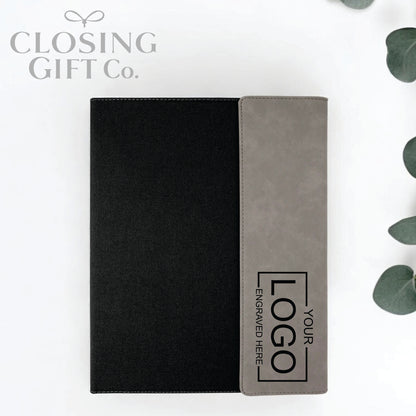 CUSTOM ENGRAVED FOLD-OVER PORTFOLIO WITH NOTEPAD - LARGE