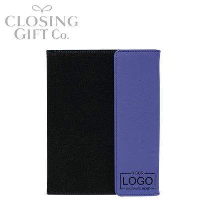 CUSTOM ENGRAVED FOLD-OVER PORTFOLIO WITH NOTEPAD - LARGE