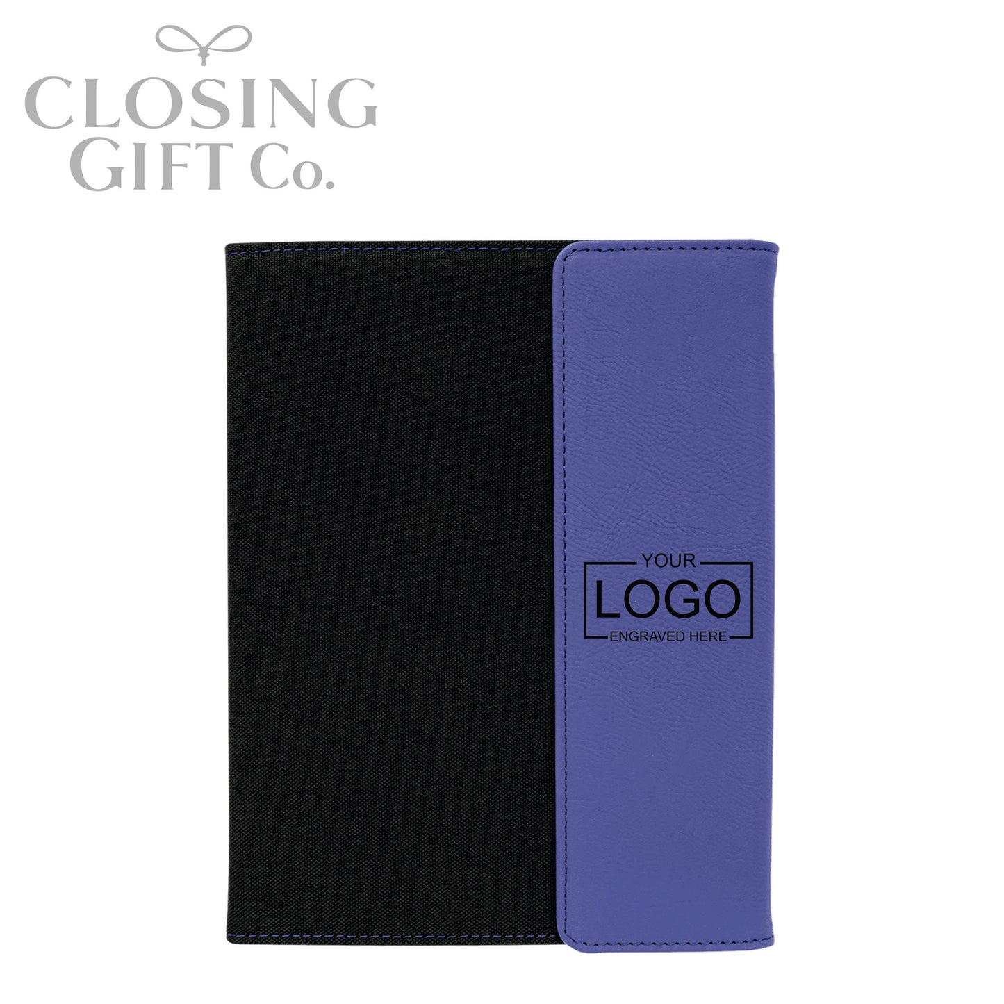 CUSTOM ENGRAVED FOLD-OVER PORTFOLIO WITH NOTEPAD - LARGE
