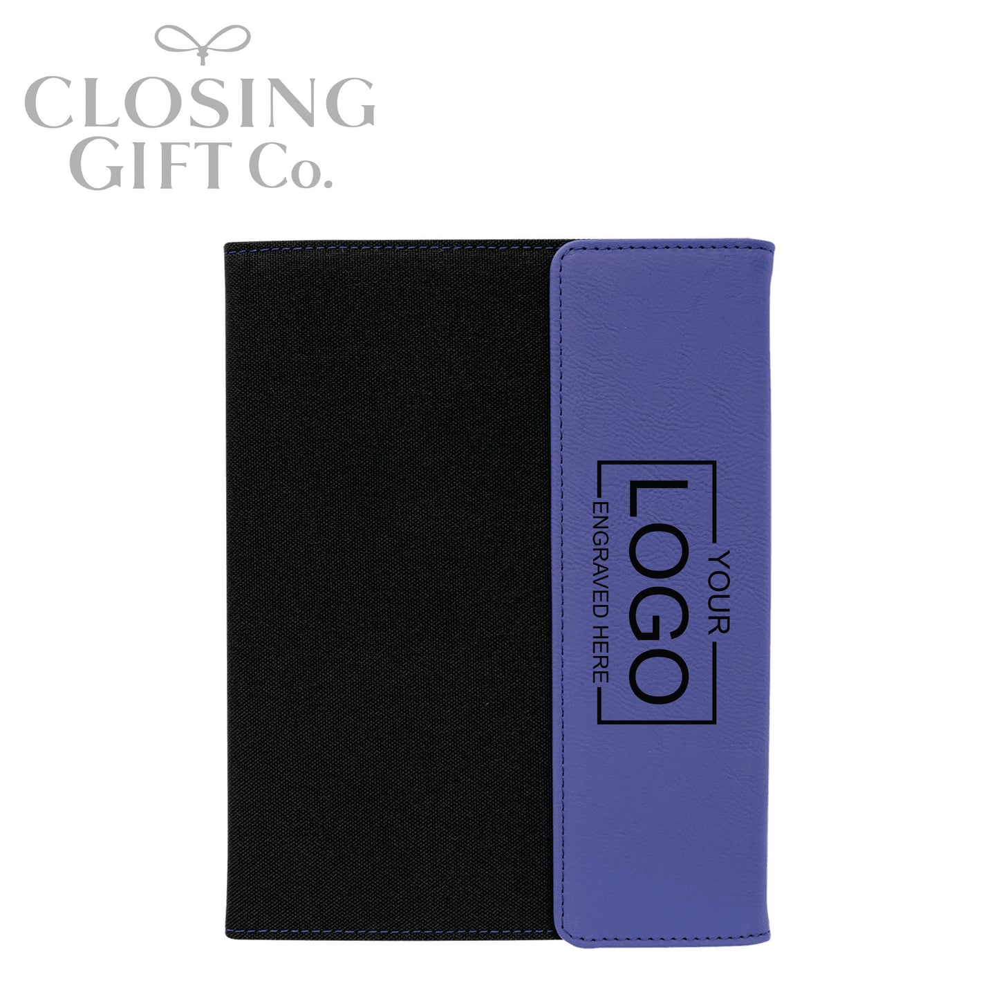 CUSTOM ENGRAVED FOLD-OVER PORTFOLIO WITH NOTEPAD - LARGE