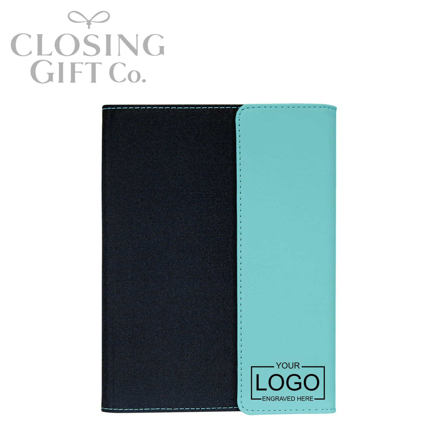 CUSTOM ENGRAVED FOLD-OVER PORTFOLIO WITH NOTEPAD - LARGE