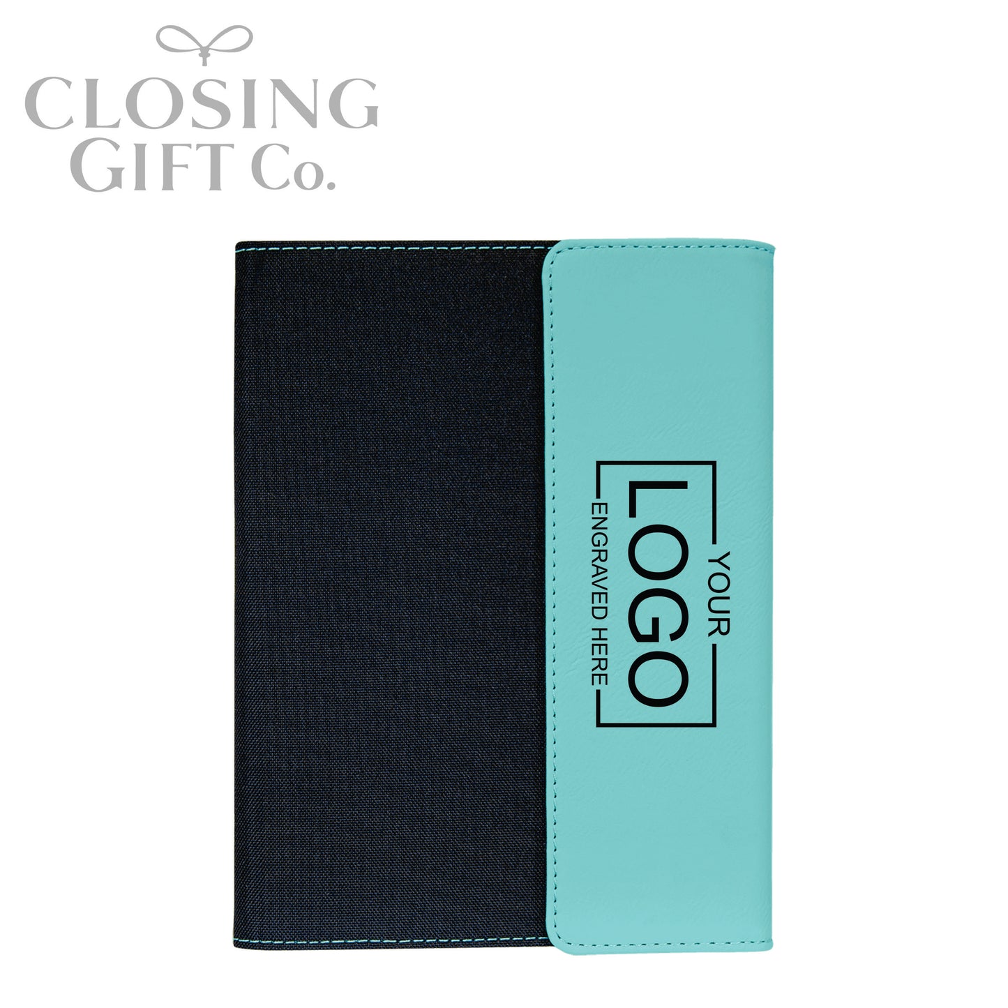 CUSTOM ENGRAVED FOLD-OVER PORTFOLIO WITH NOTEPAD - LARGE