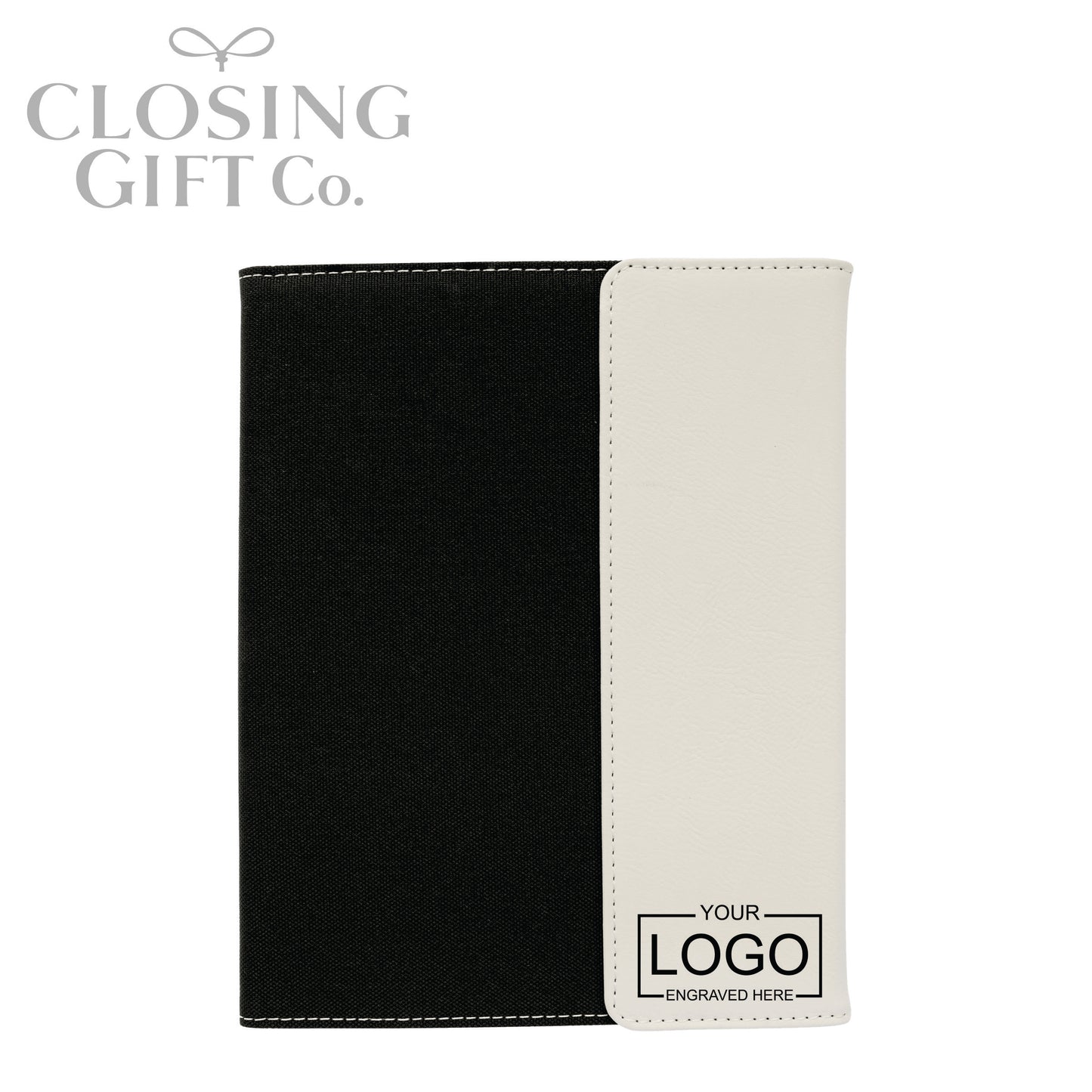 CUSTOM ENGRAVED FOLD-OVER PORTFOLIO WITH NOTEPAD - LARGE